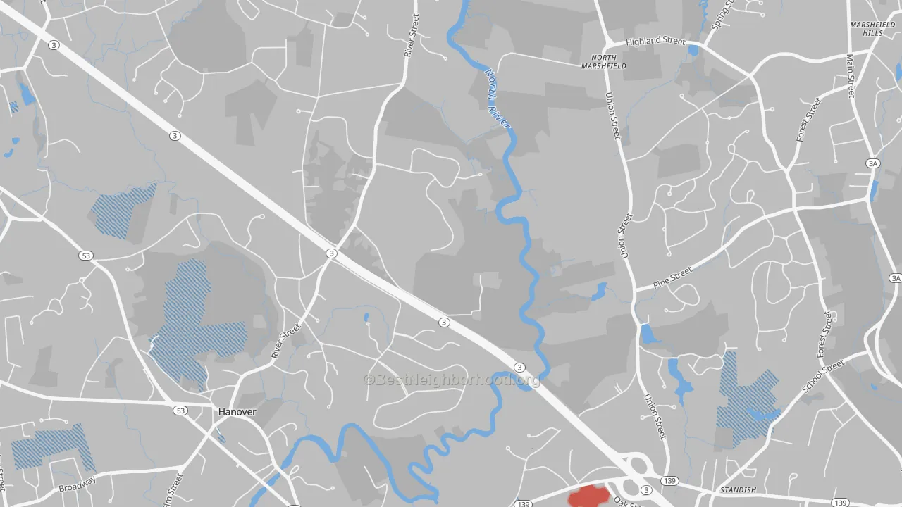 Transit Grade map of Standish, MA