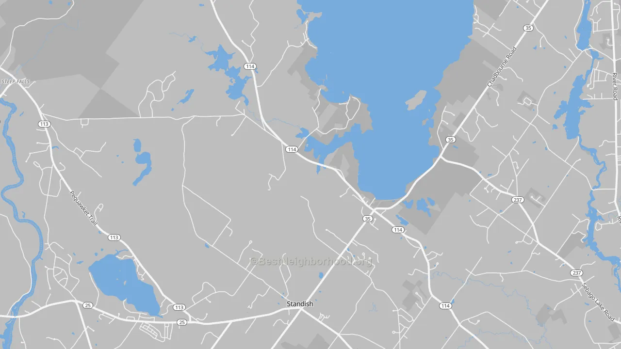 Transit Grade map of Standish, ME