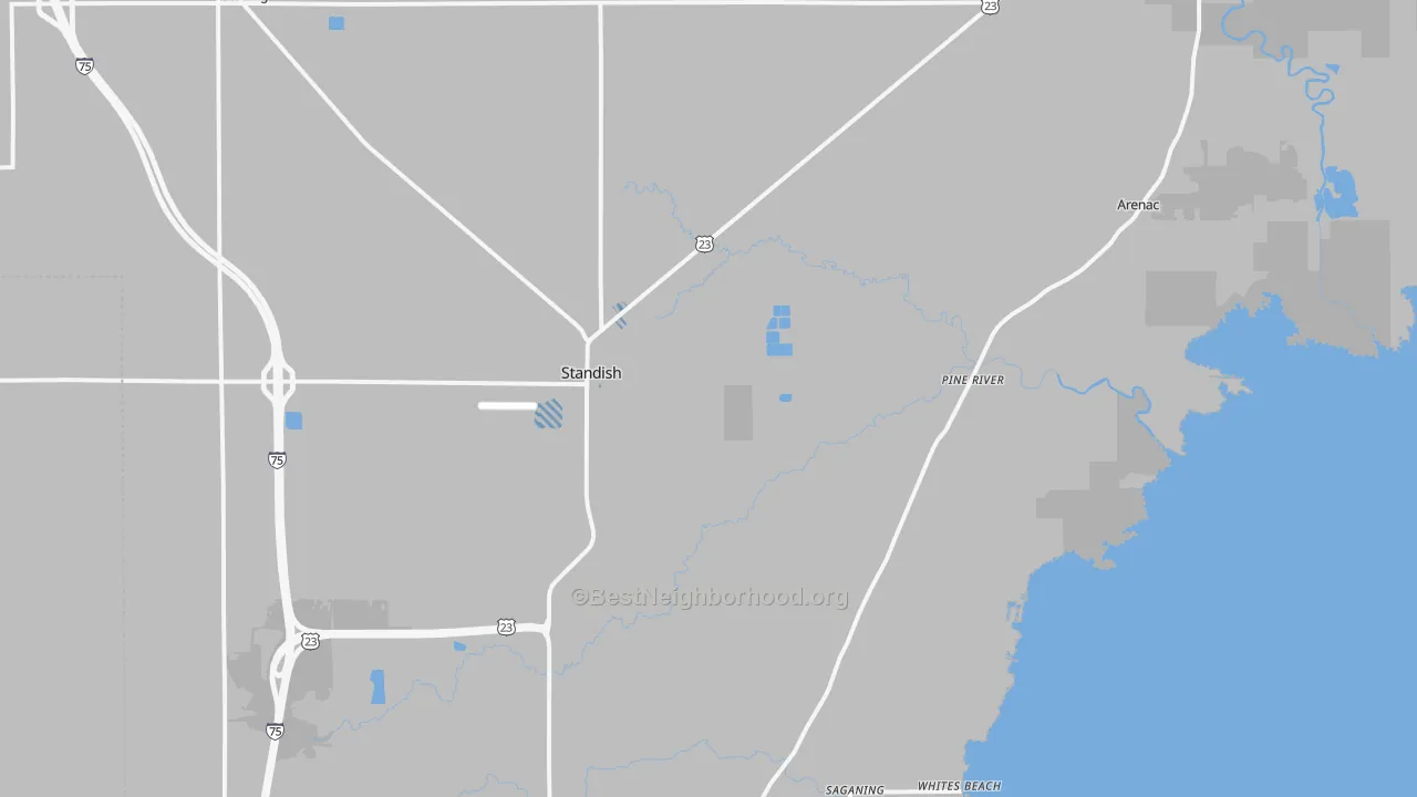 Transit Grade map of Standish, MI