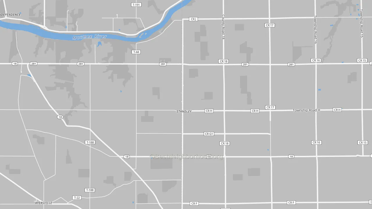 Transit Grade map of Standley, OH