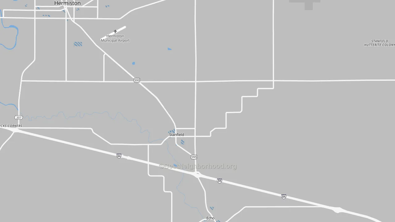 Transit Grade map of Stanfield, OR