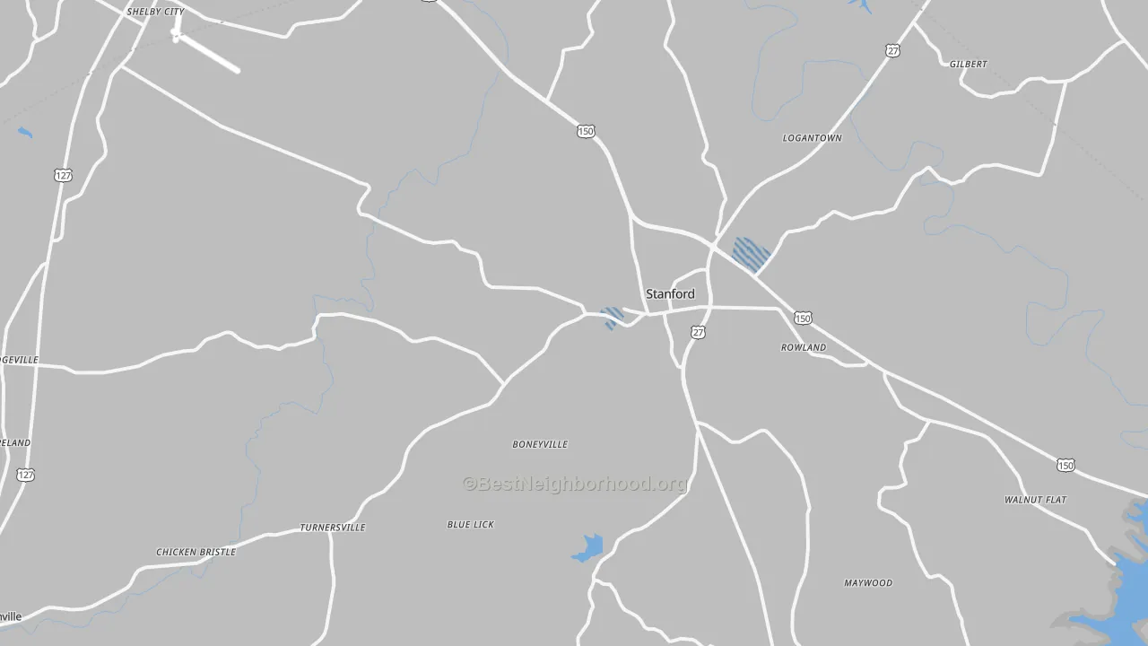 Transit Grade map of Stanford, KY