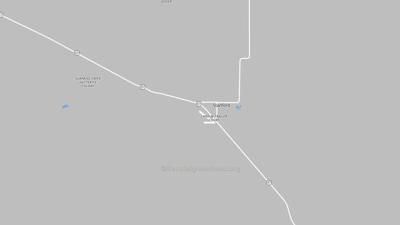 Transit Grade map of Stanford, MT