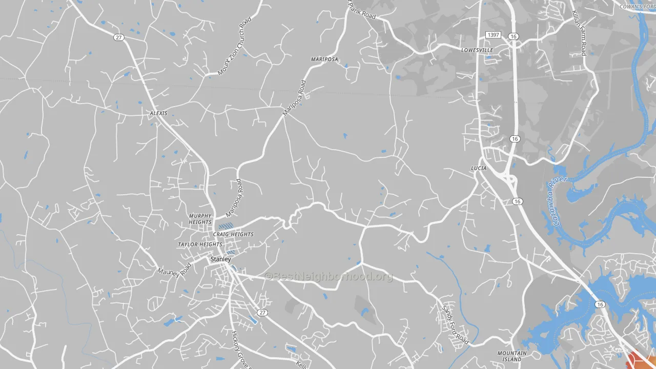 Transit Grade map of Stanley, NC