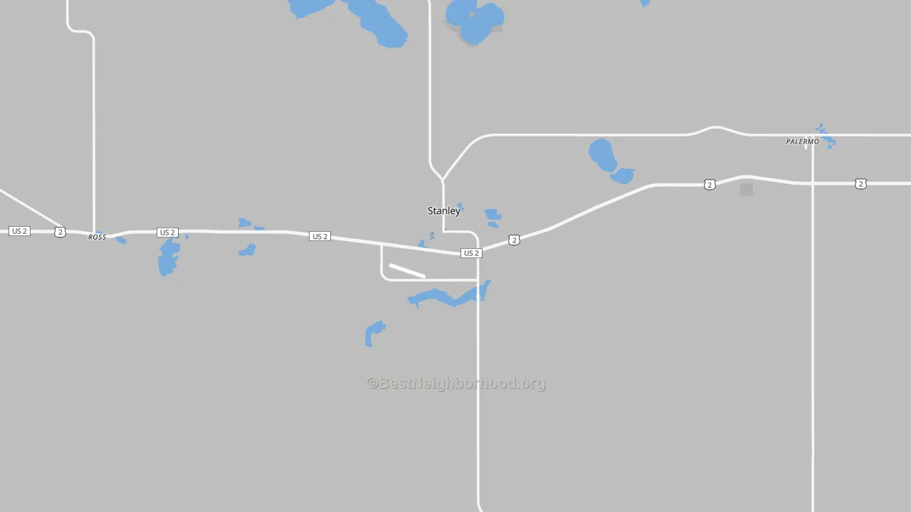 Transit Grade map of Stanley, ND