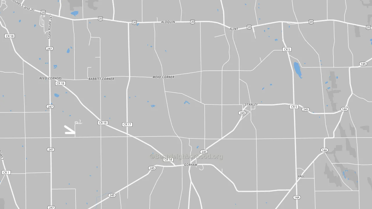 Transit Grade map of Stanley, NY