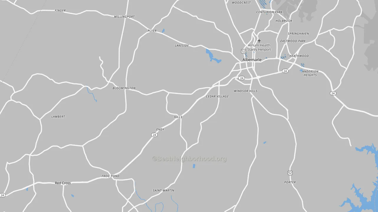 Transit Grade map of Stanly County, NC