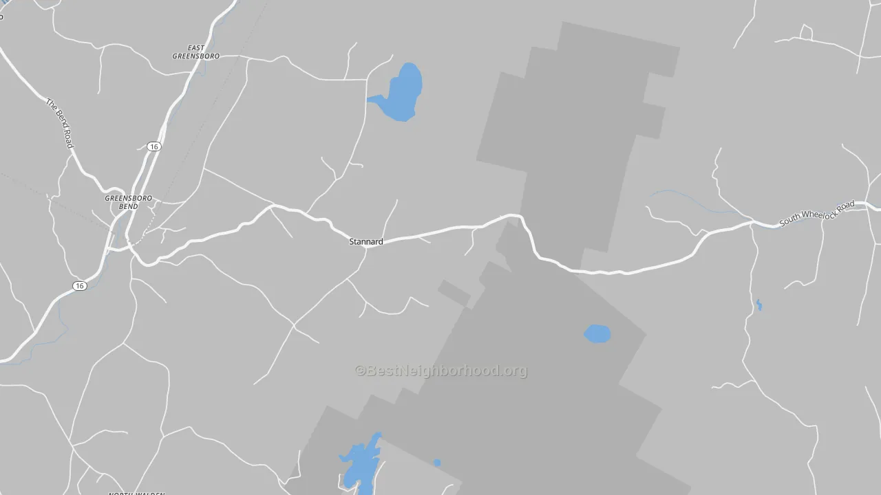 Transit Grade map of Stannard, VT