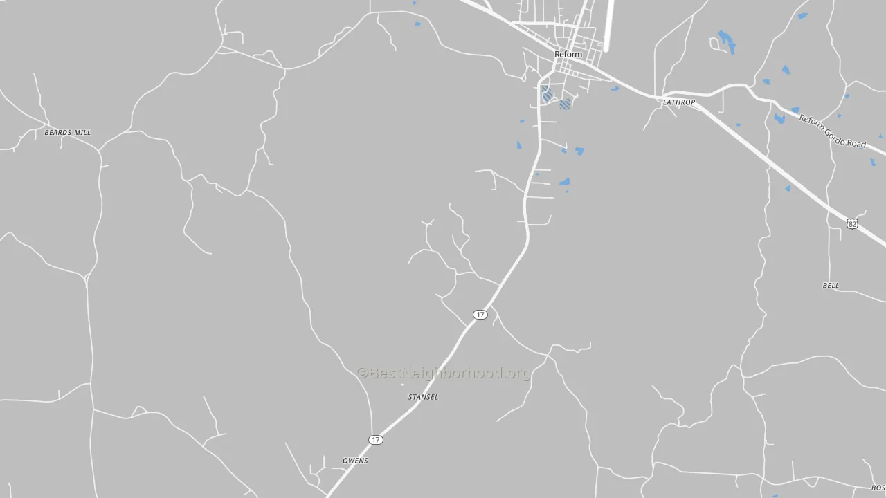 Transit Grade map of Stansel, AL