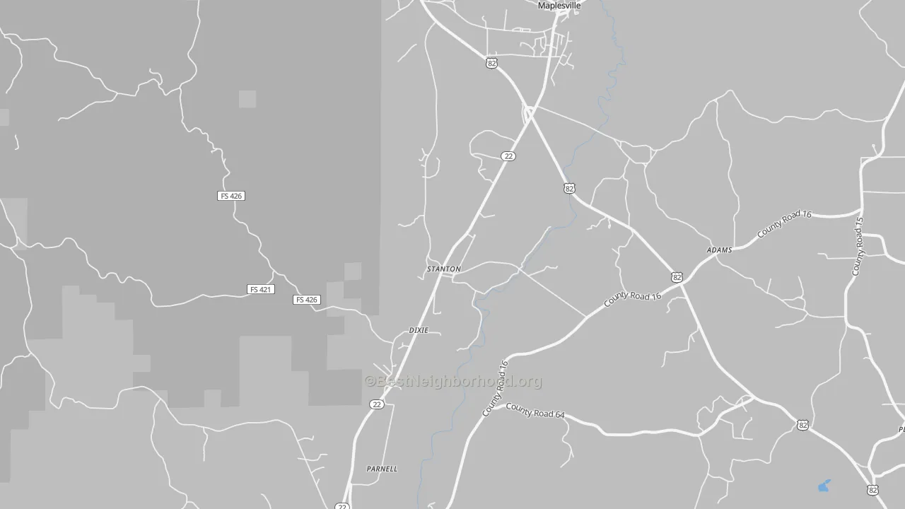 Transit Grade map of Stanton, AL