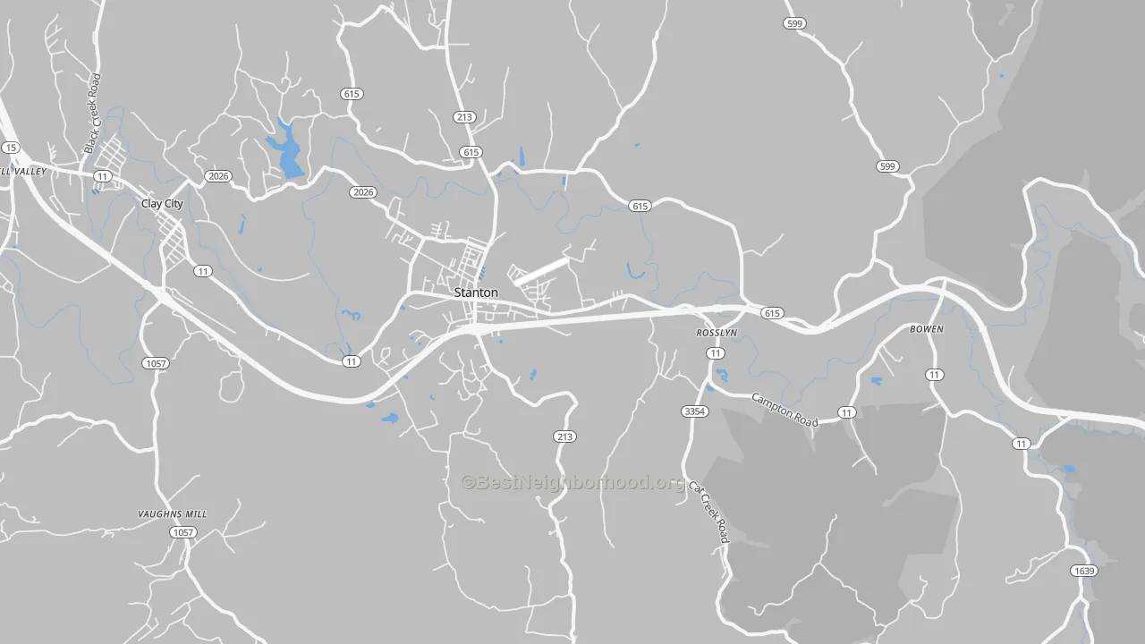 Transit Grade map of Stanton, KY