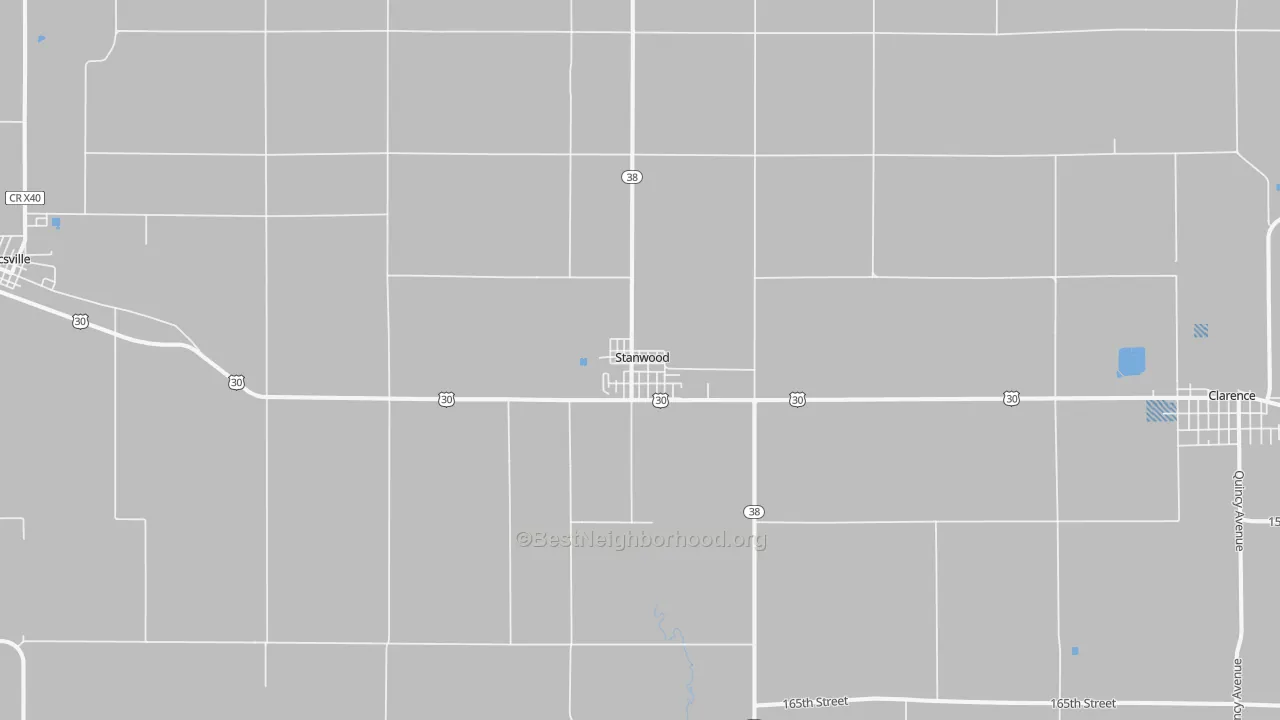 Transit Grade map of Stanwood, IA