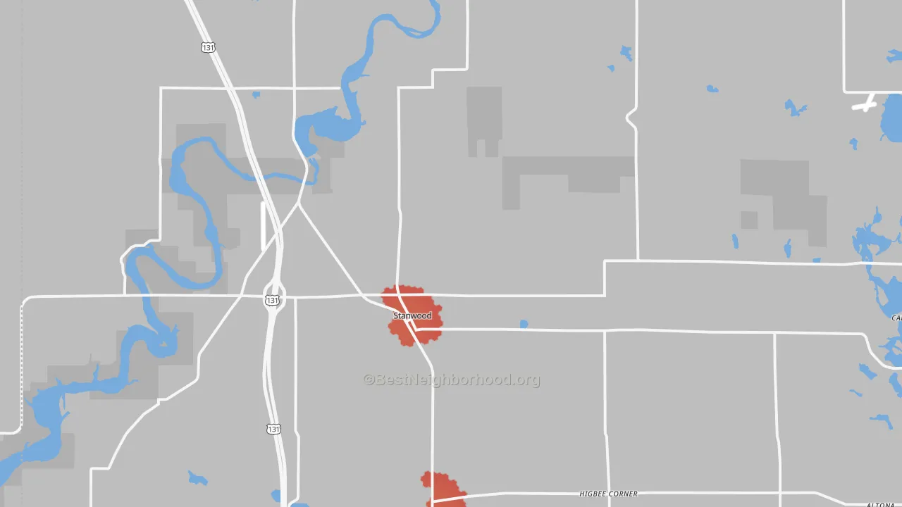 Transit Grade map of Stanwood, MI