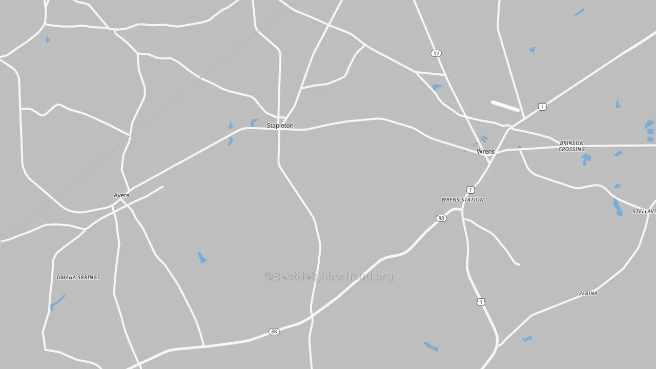 Transit Grade map of Stapleton, GA