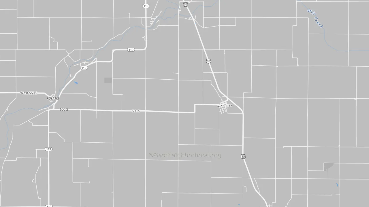Transit Grade map of Star City, IN