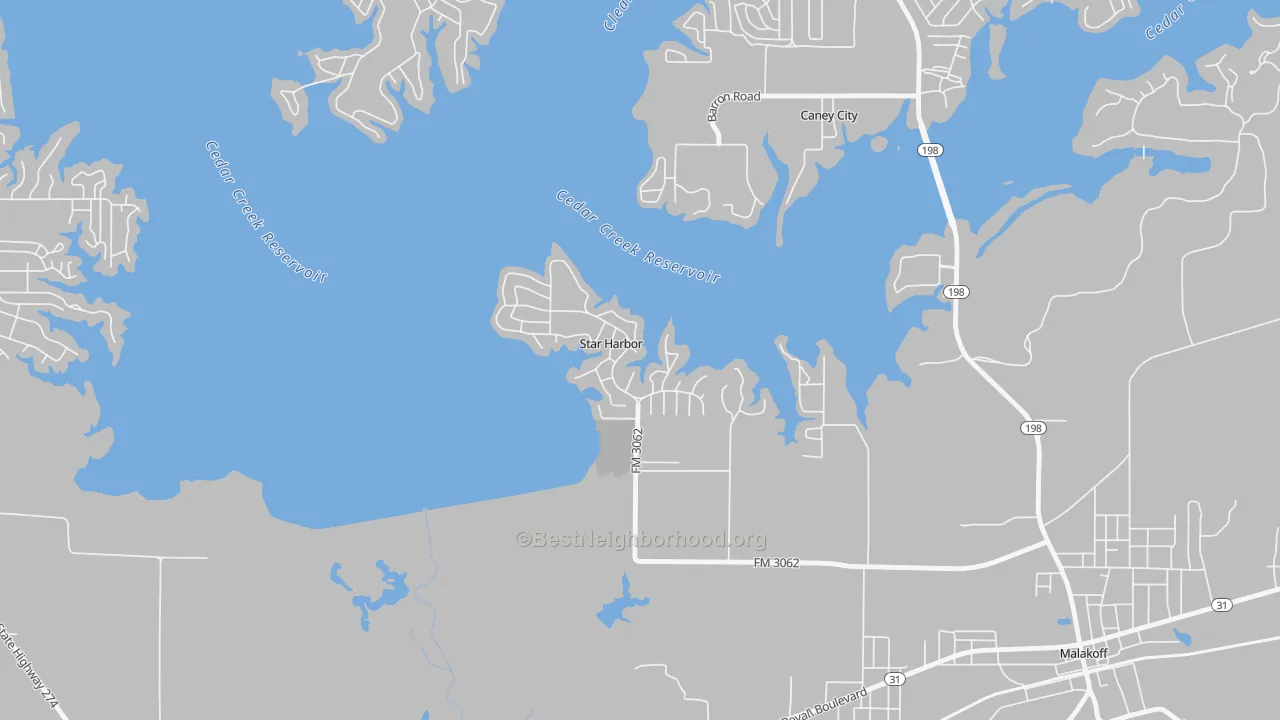 Transit Grade map of Star Harbor, TX