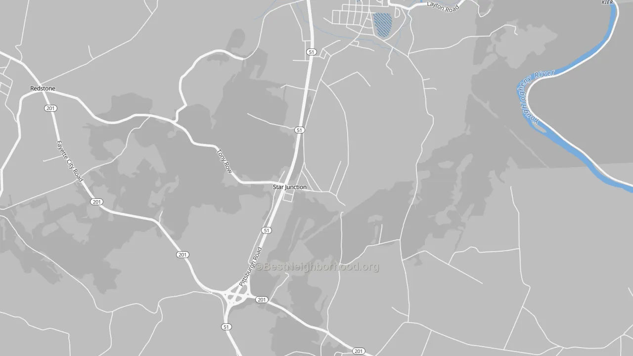 Transit Grade map of Star Junction, PA