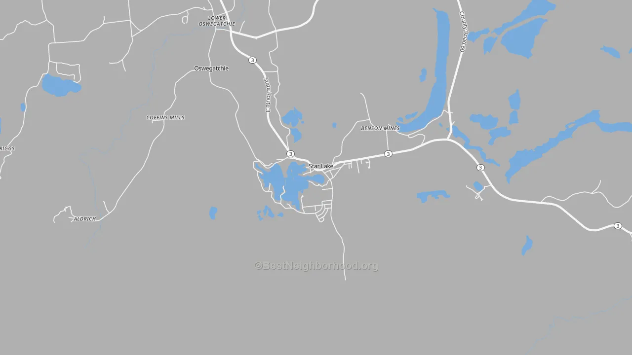 Transit Grade map of Star Lake, NY