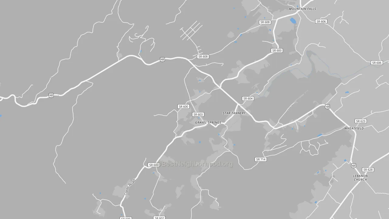 Transit Grade map of Star Tannery, VA