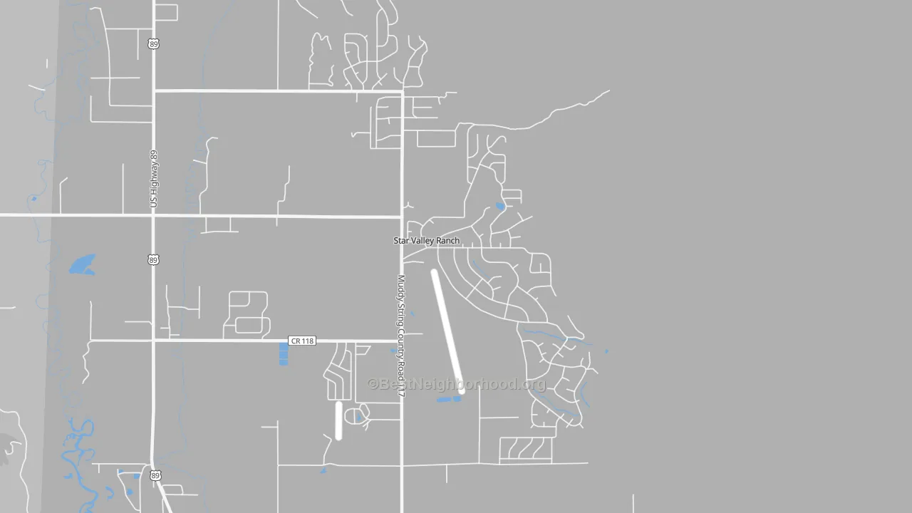 Transit Grade map of Star Valley Ranch, WY