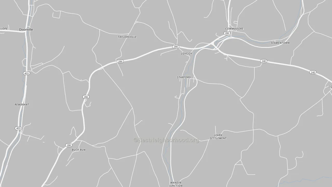 Transit Grade map of Starford, PA