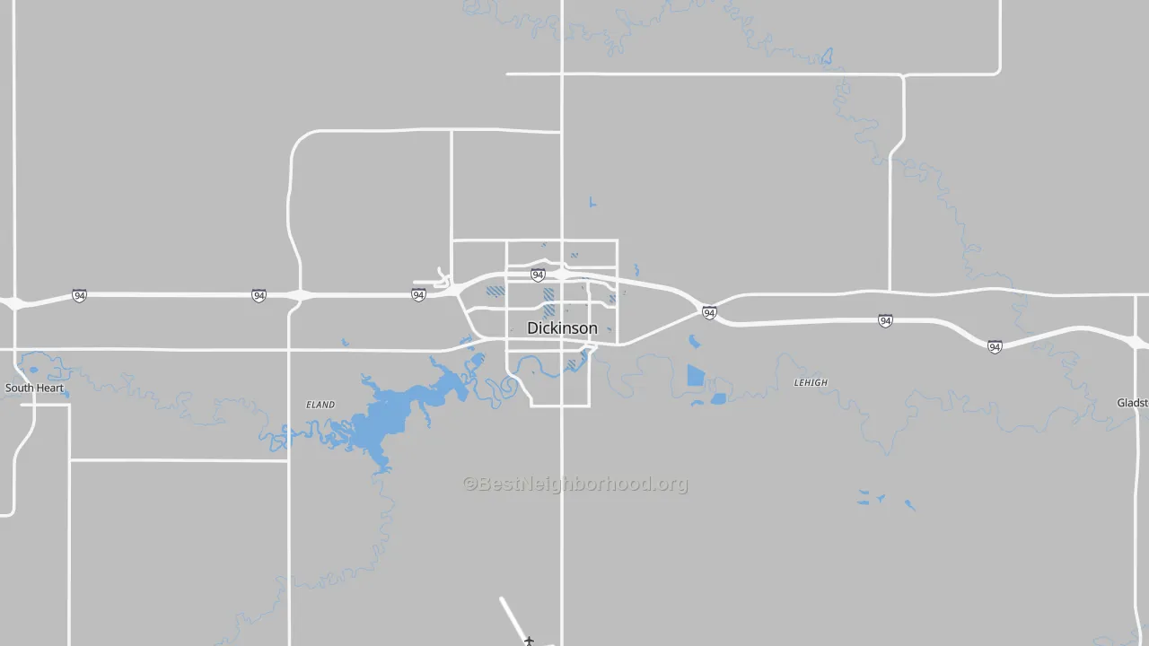 Transit Grade map of Stark County, ND