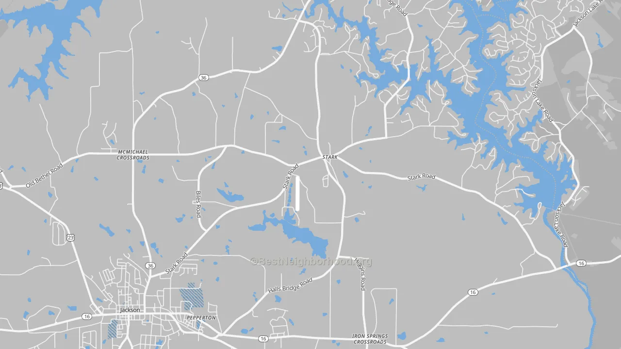 Transit Grade map of Stark, GA