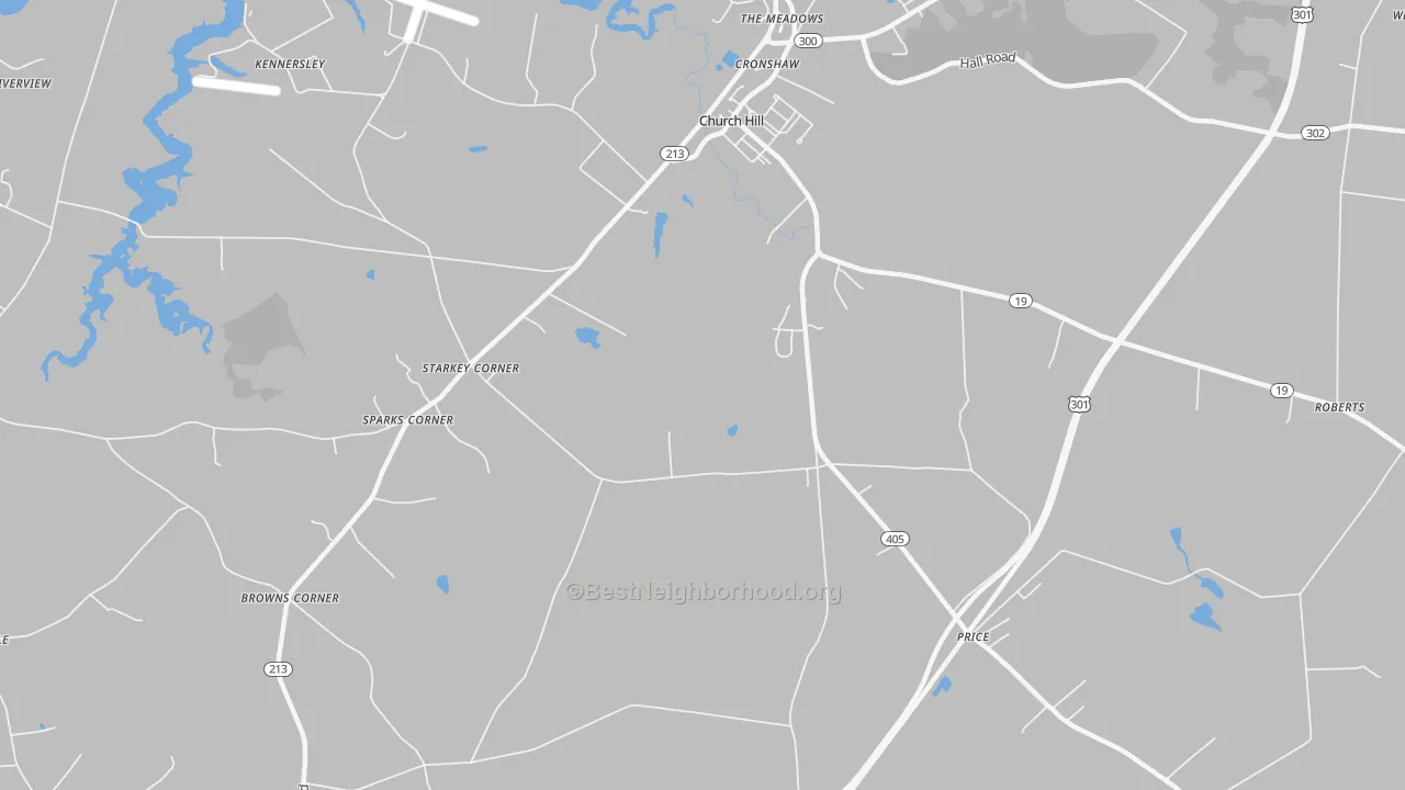 Transit Grade map of Starkey Corner, MD