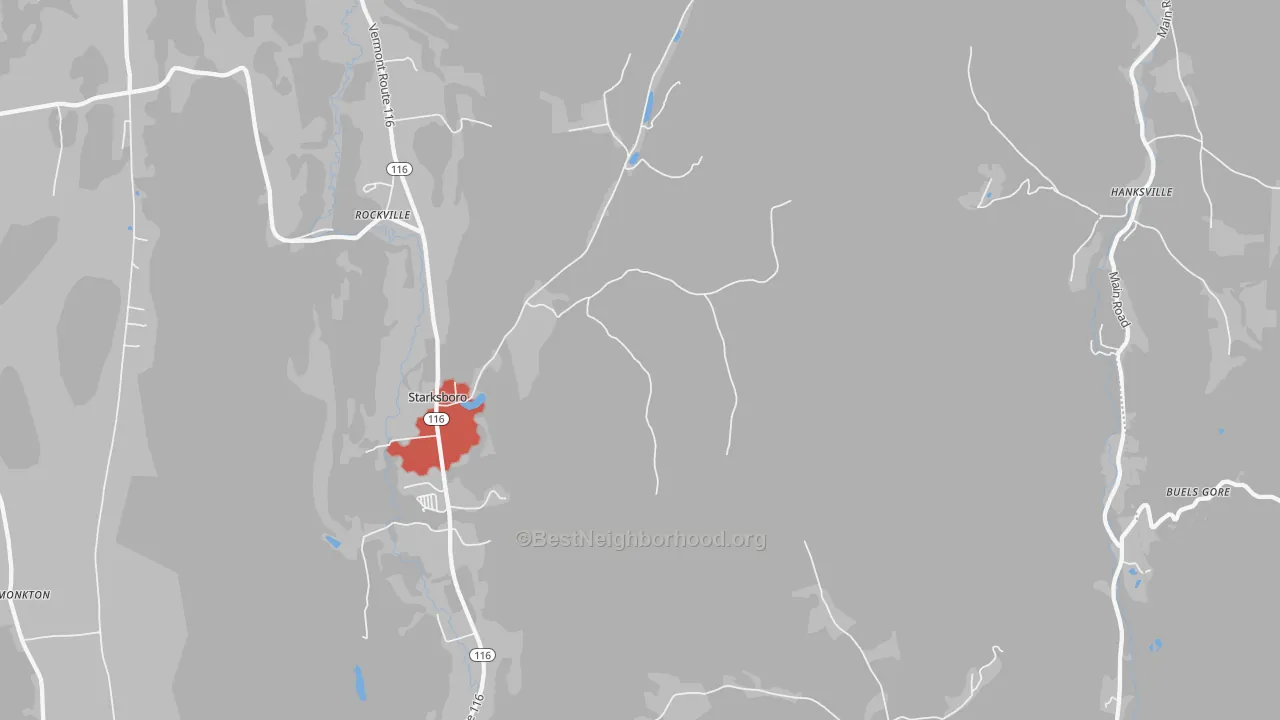 Transit Grade map of Starksboro, VT