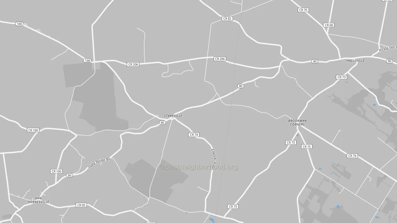Transit Grade map of Starkville, NY