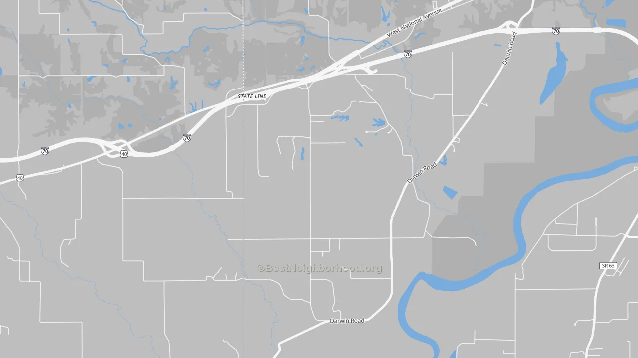 Transit Grade map of State Line, IN