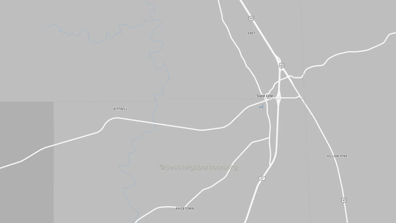 Transit Grade map of State Line, MS