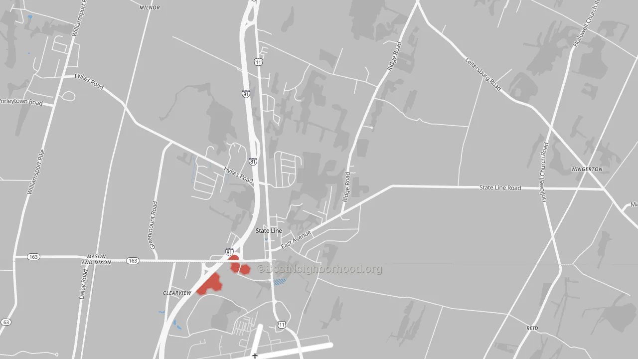 Transit Grade map of State Line, PA