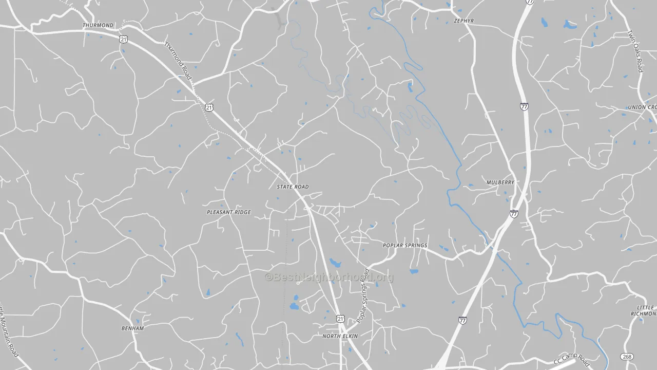 Transit Grade map of State Road, NC