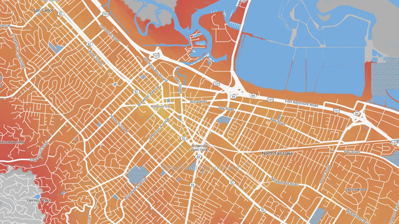 Transit Grade map of Staumbaugh Heller, Redwood City, CA