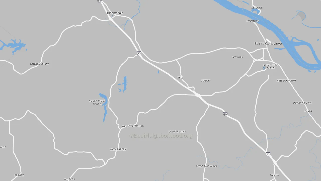 Transit Grade map of Ste. Genevieve County, MO