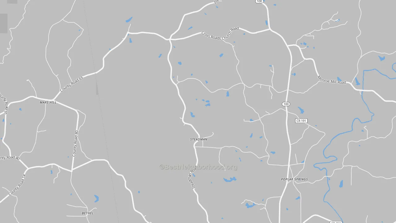 Transit Grade map of Steadman, GA