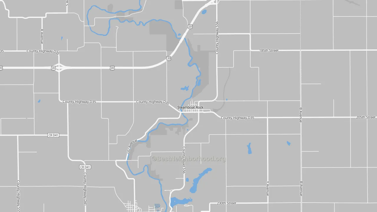 Transit Grade map of Steamboat Rock, IA