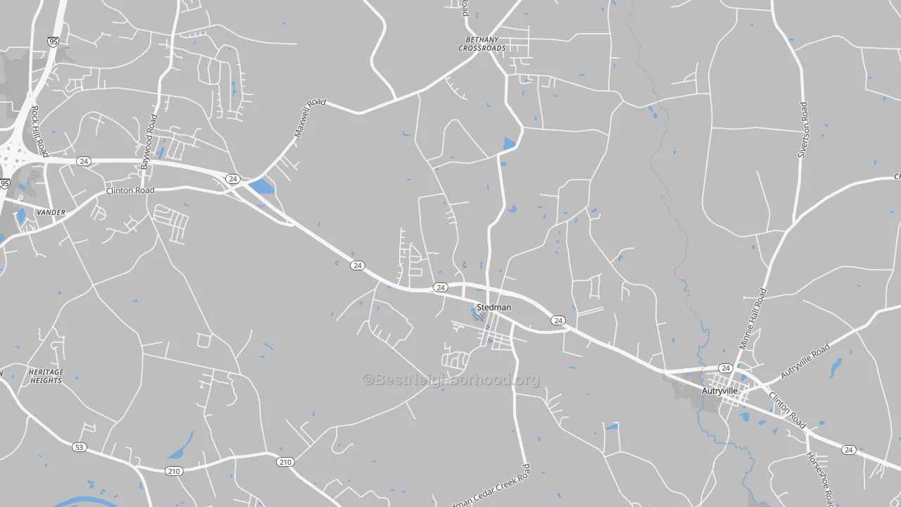 Transit Grade map of Stedman, NC
