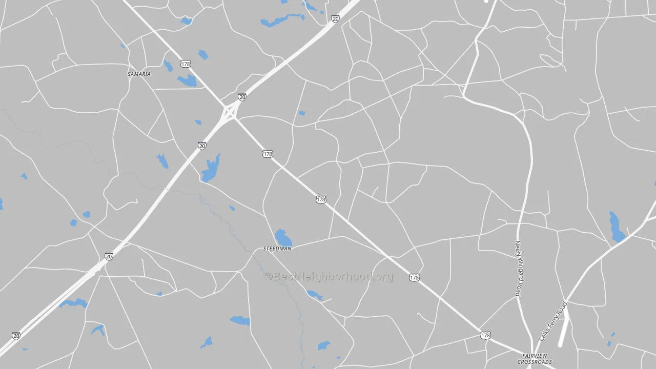 Transit Grade map of Steedman, SC
