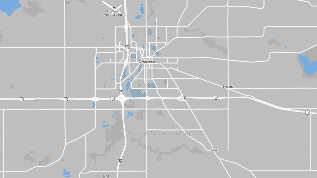 Transit Grade map of Steele County, MN
