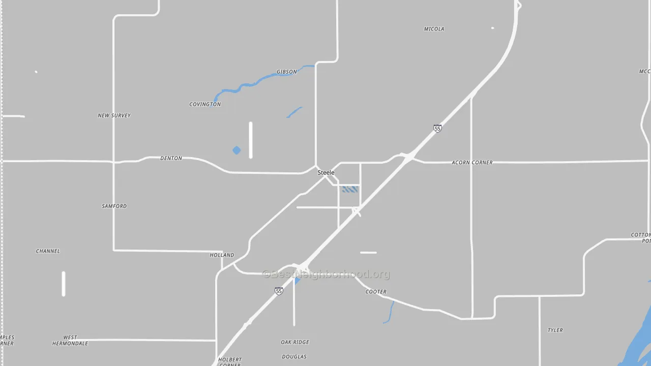 Transit Grade map of Steele, MO