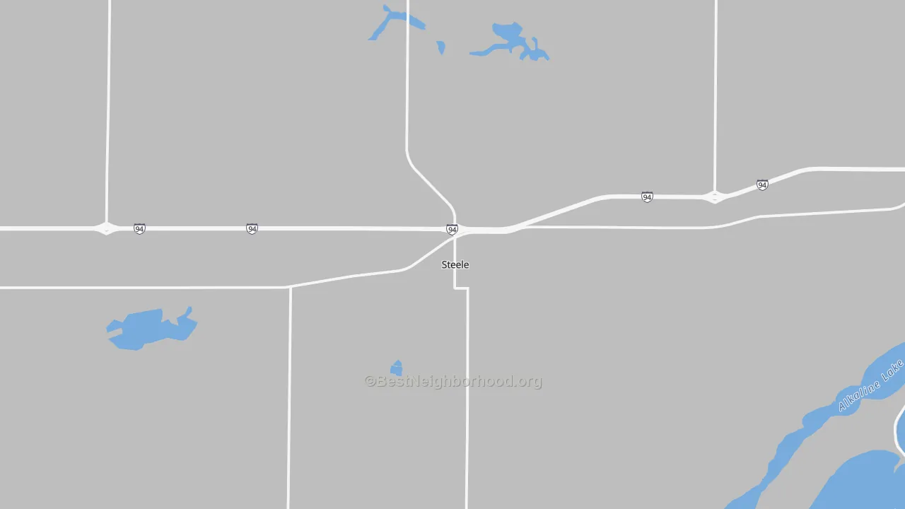 Transit Grade map of Steele, ND