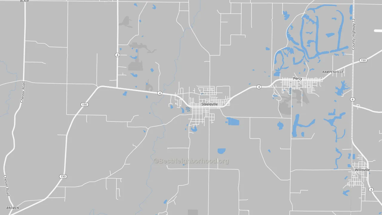 Transit Grade map of Steeleville, IL