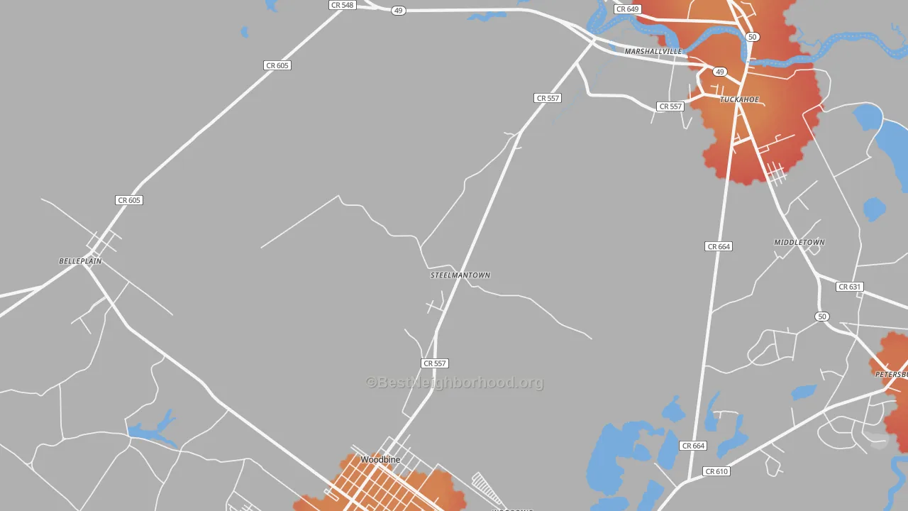 Transit Grade map of Steelmantown, NJ