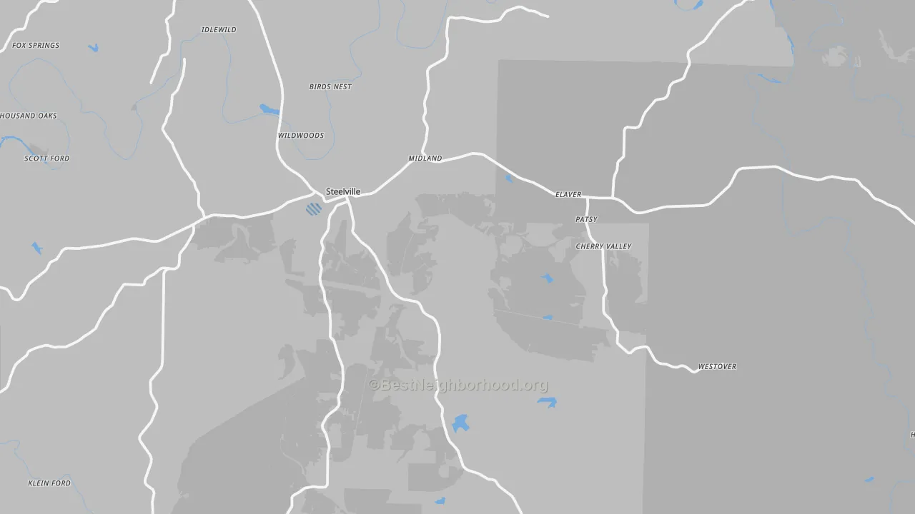Transit Grade map of Steelville, MO