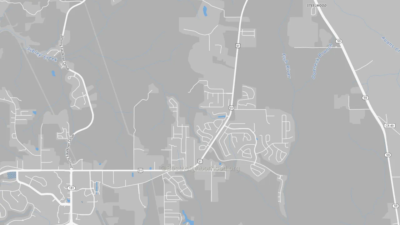 Transit Grade map of Steelwood, AL