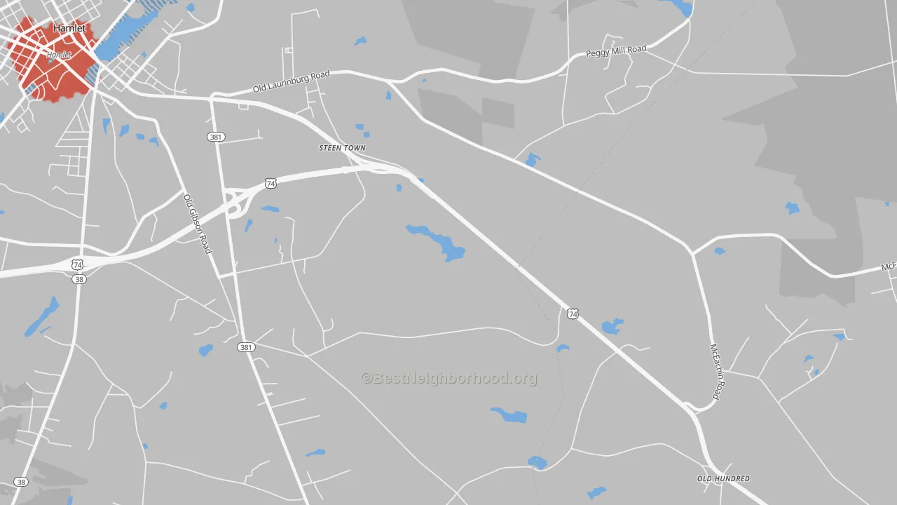 Transit Grade map of Steen Town, NC