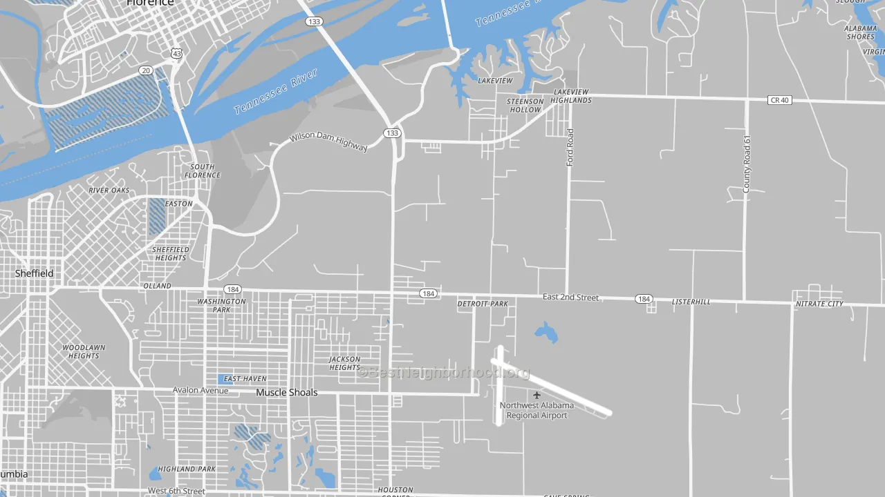 Transit Grade map of Steenson Hollow, AL