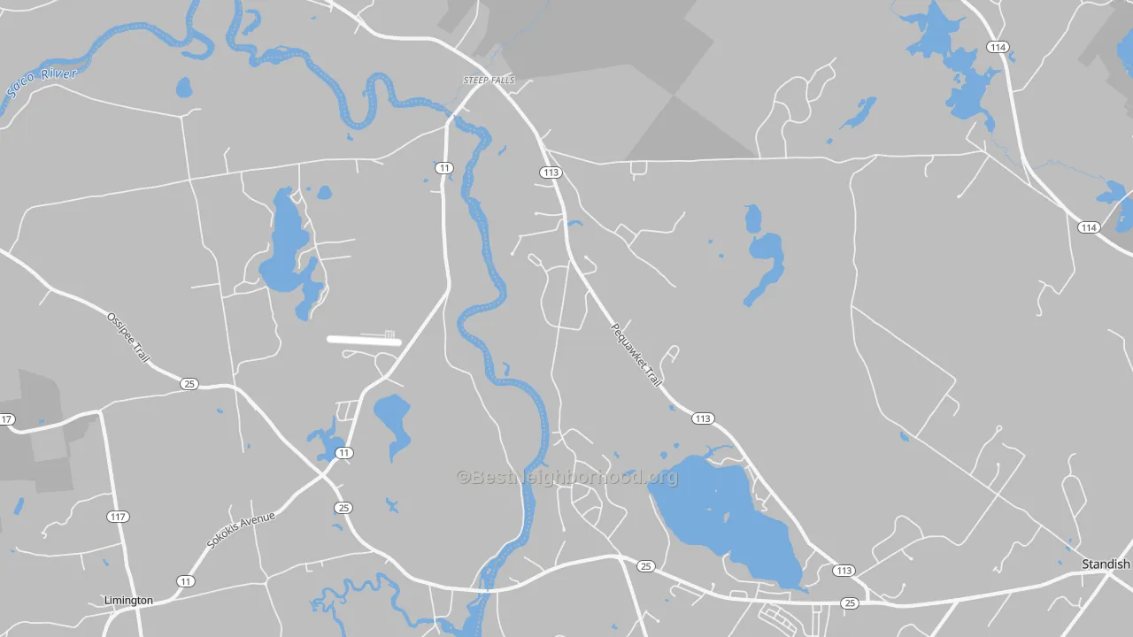 Transit Grade map of Steep Falls, ME